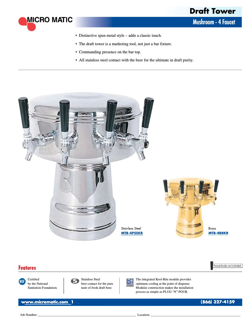 Page 1 de la notice Manuel utilisateur Micro Matic MTB-4PSSKR