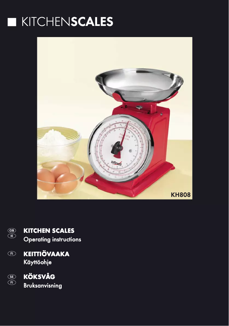 Page n°1 - Manuel utilisateur Bifinett KH 808