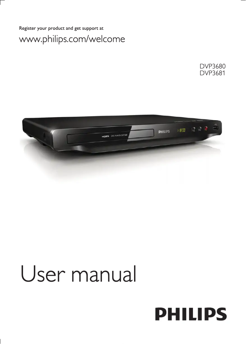Page 1 de la notice Manuel utilisateur Philips DVP3681