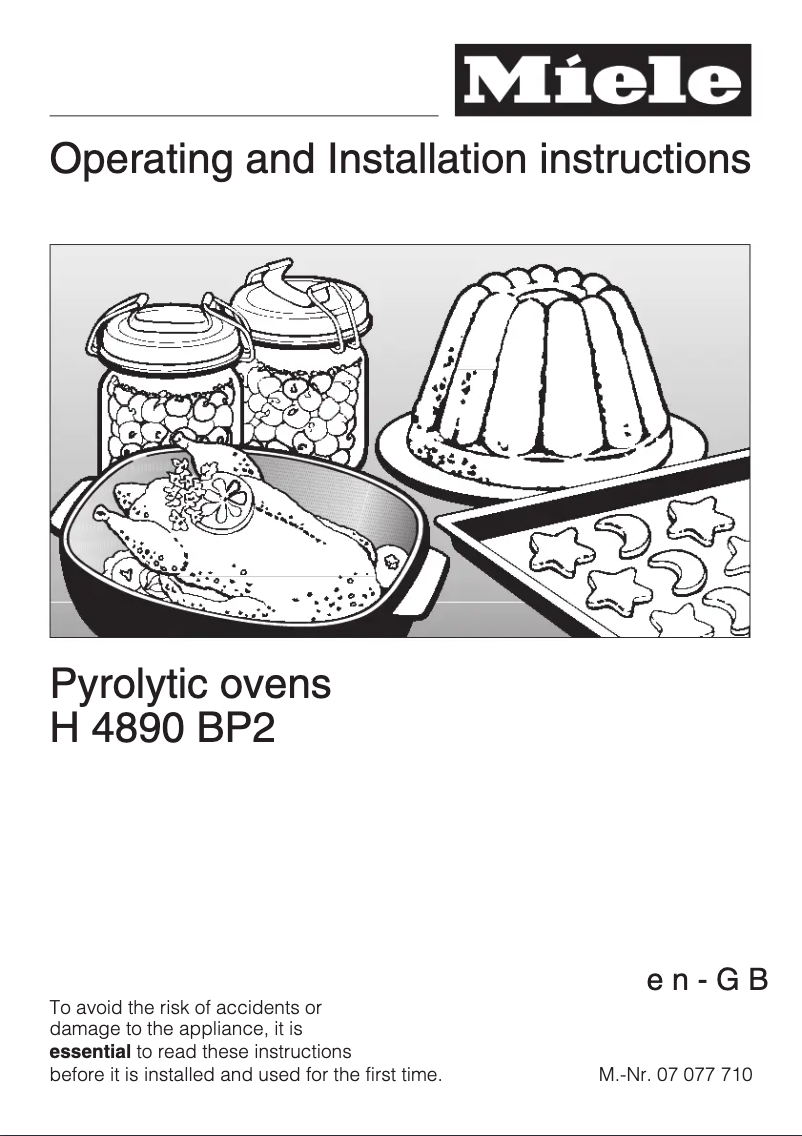 Page 1 de la notice Manuel utilisateur Miele H 4890 BP2