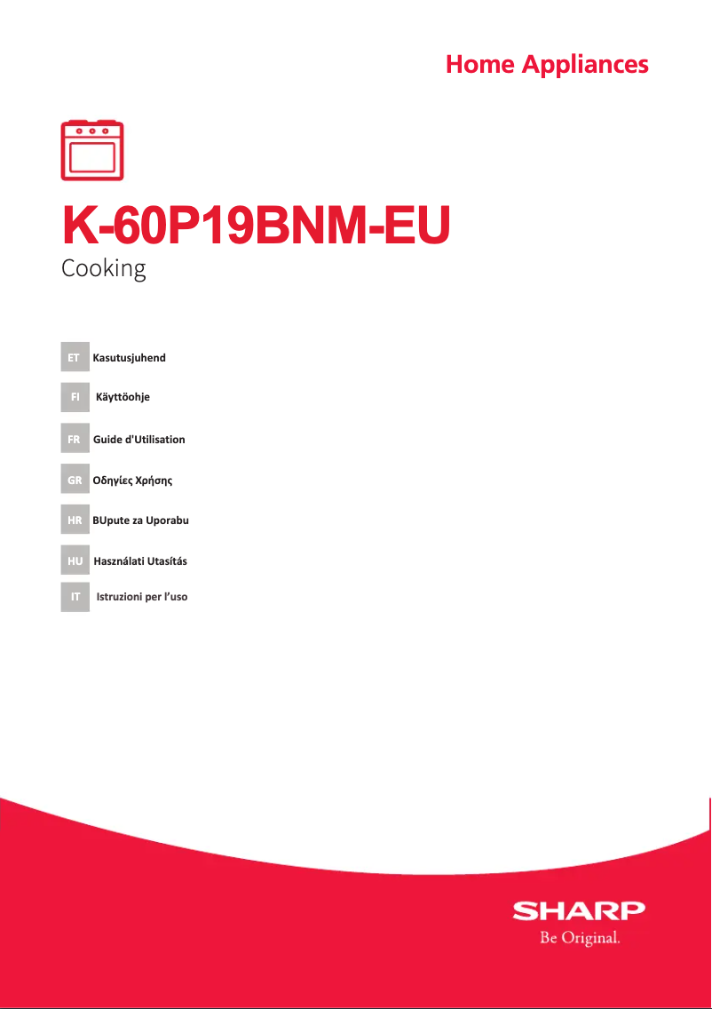 Page n°1 - Manuel utilisateur Sharp K-60P19BNM -EU