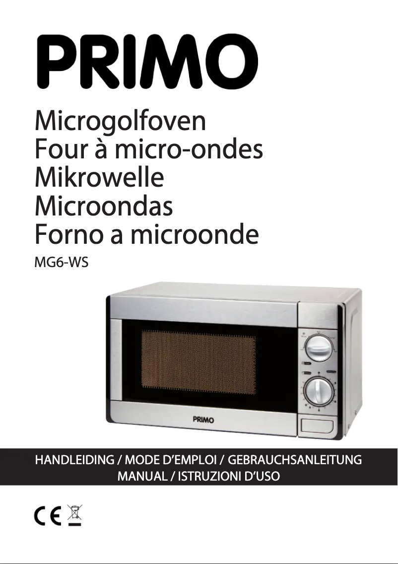 Page 1 de la notice Manuel utilisateur Primo MG6-WS