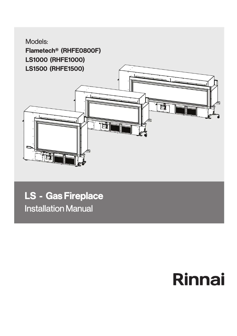 Página 1 del manual Manual de usuario Rinnai LS800