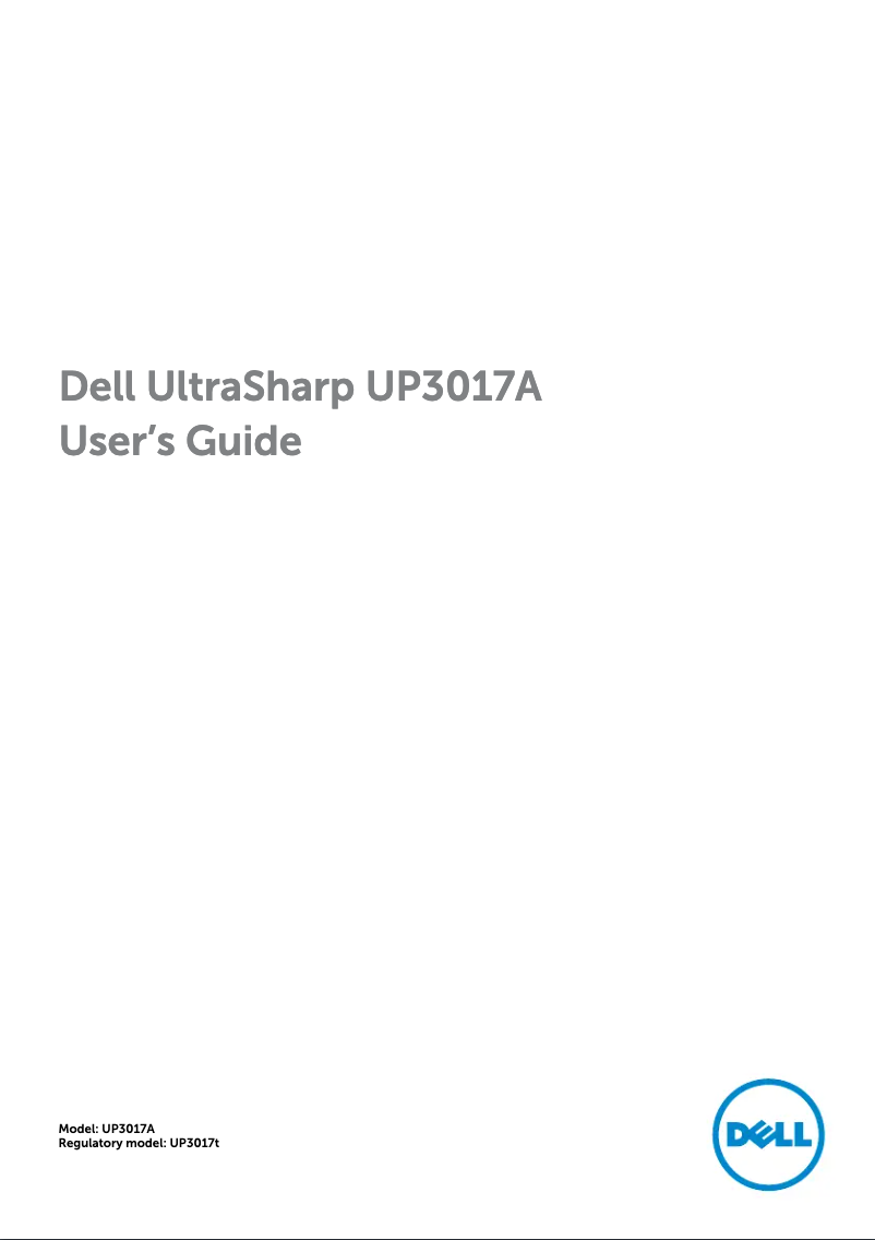 Page 1 de la notice Manuel utilisateur Dell UltraSharp UP3017A