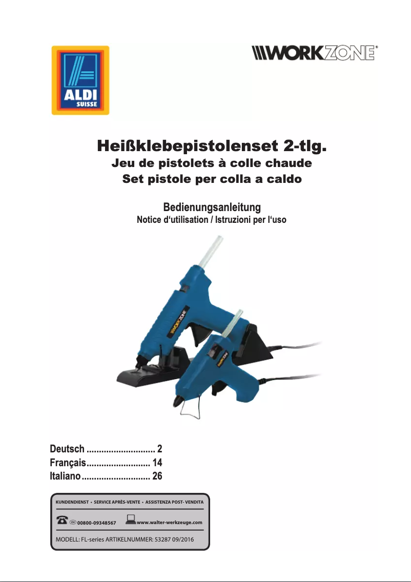 Page 1 de la notice Manuel utilisateur Workzone 53287