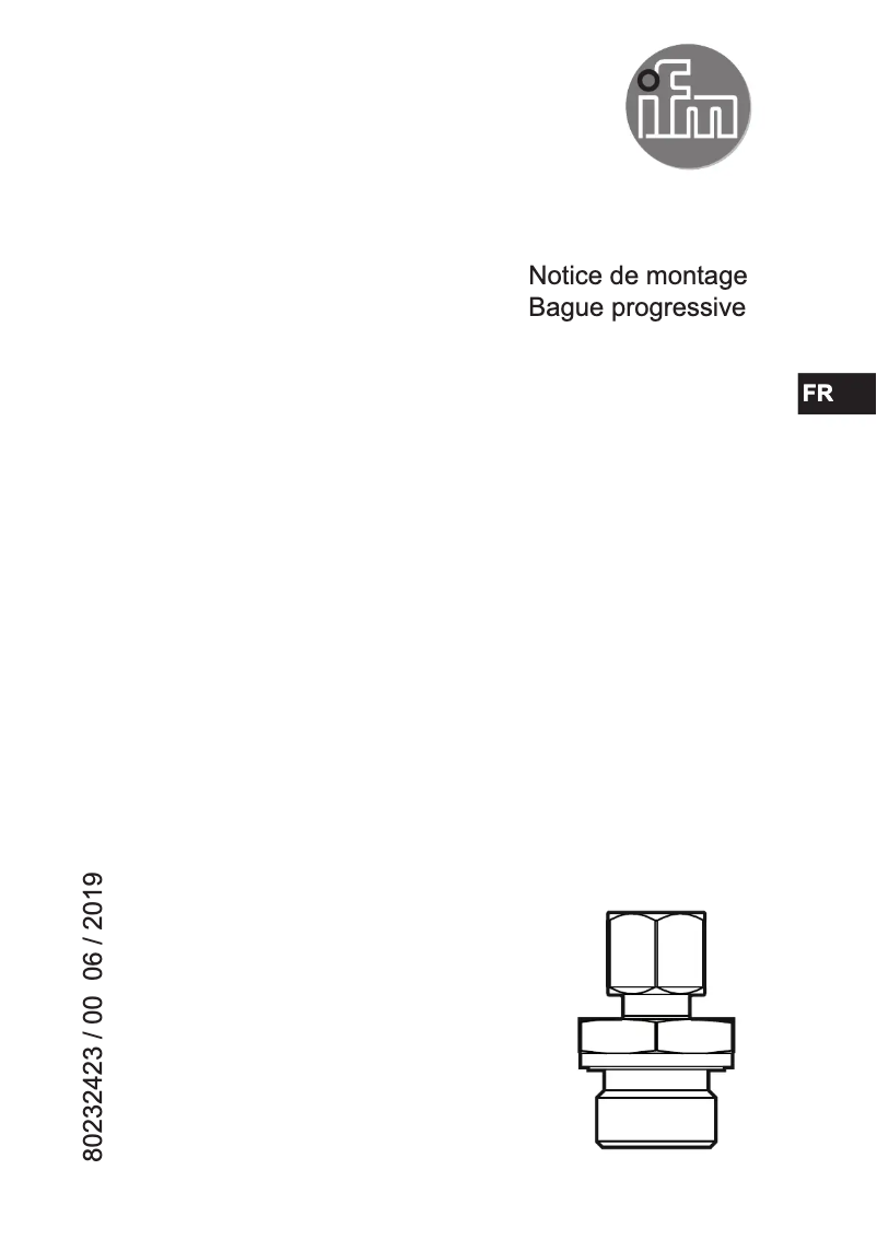 Page 1 de la notice Manuel utilisateur IFM E40267