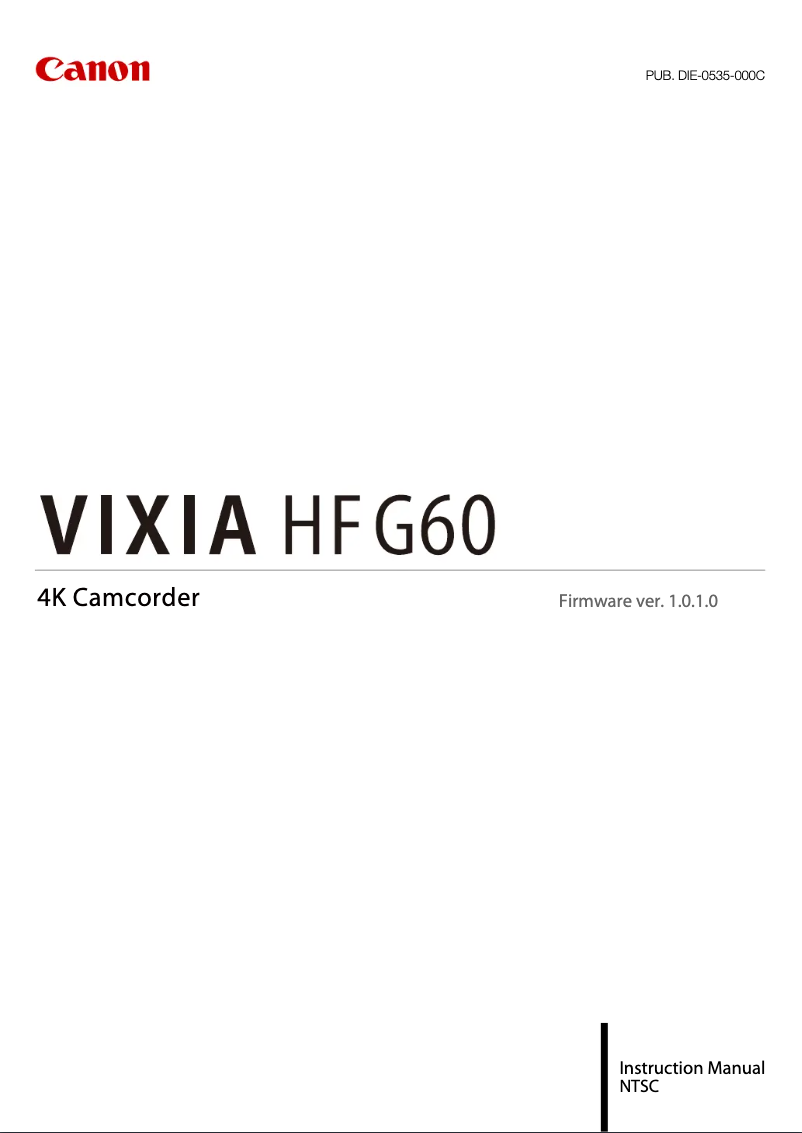 Página 1 del manual Manual de usuario Canon VIXIA HF G60