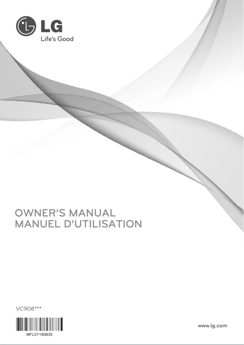 Page n°1 - Manuel utilisateur LG VC9086R4