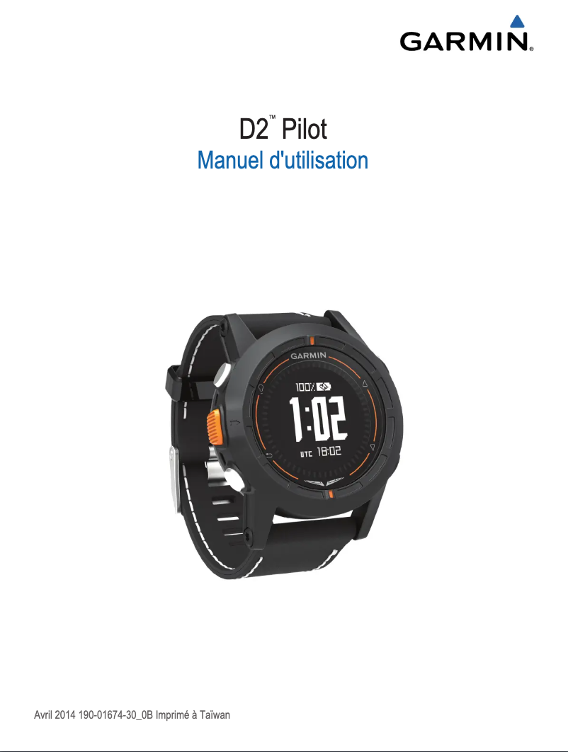 Page 1 de la notice Manuel utilisateur Garmin D2 Pilot
