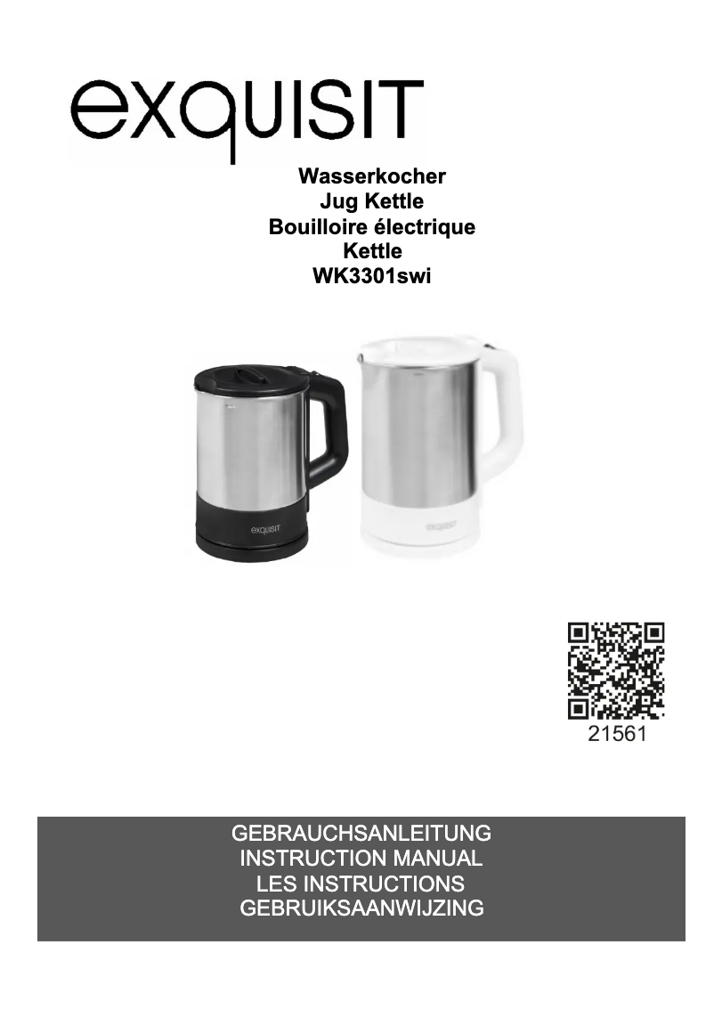 Page 1 de la notice Manuel utilisateur Exquisit WK 3301 swi