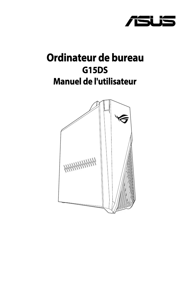Page 1 de la notice Manuel utilisateur Asus G15DS