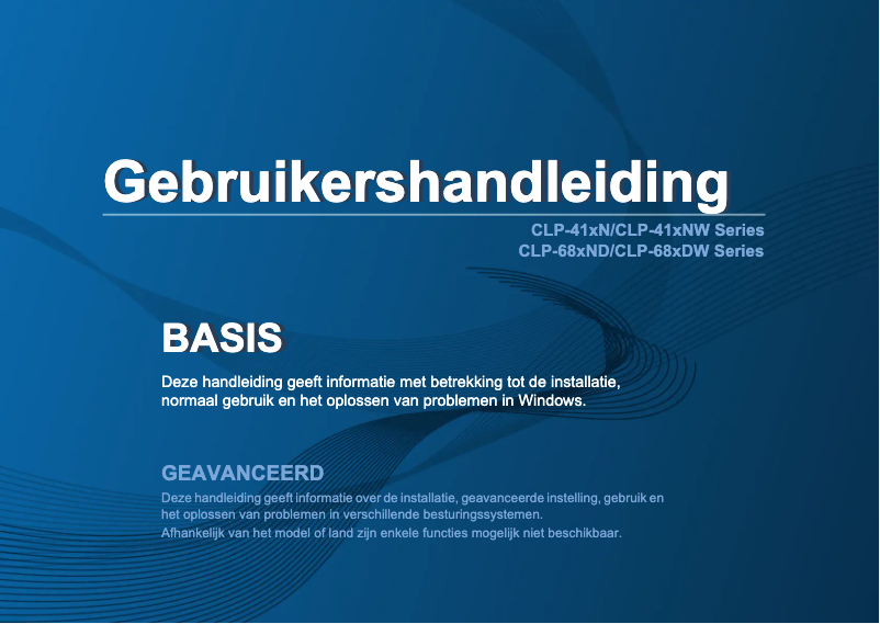 Image de la première page du manuel de l'appareil CLP-415N