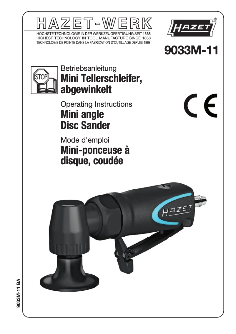 Page n°1 - Manuel utilisateur Hazet 9033M-11