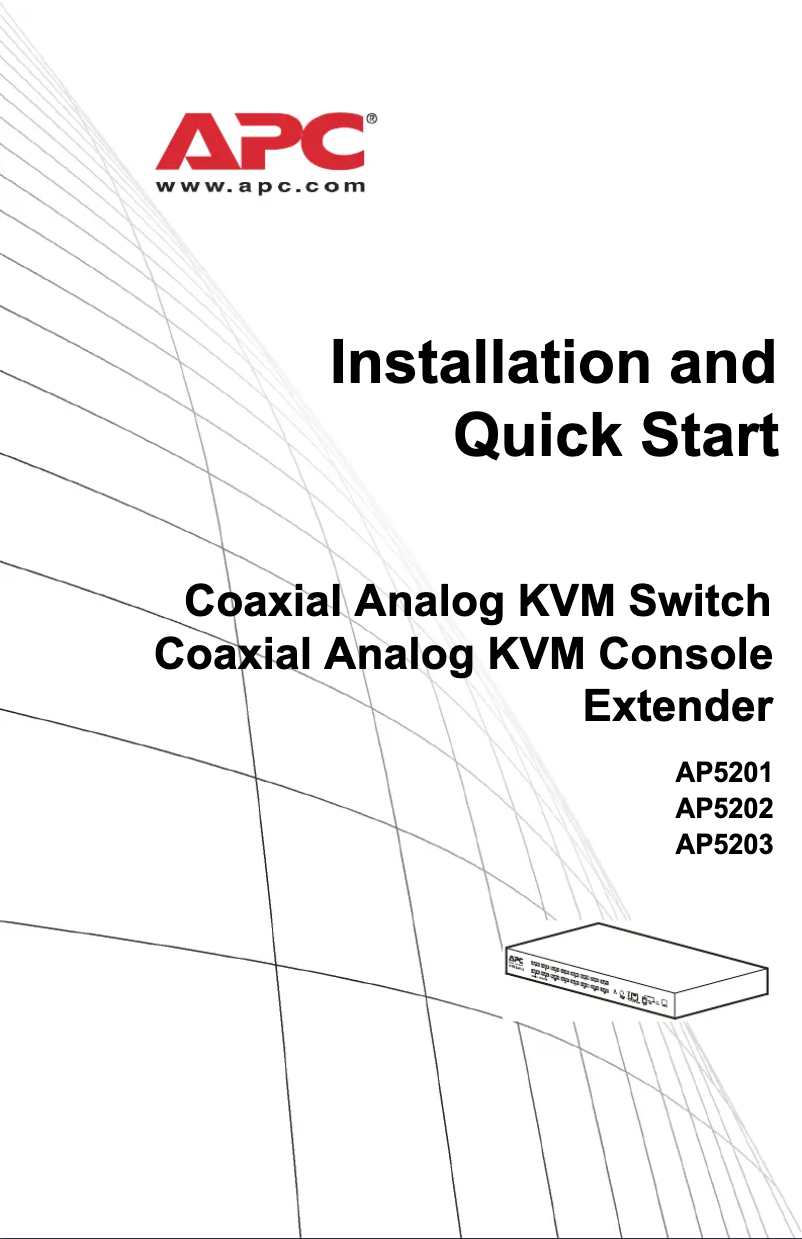 Page n°1 - Manuel utilisateur APC AP5202