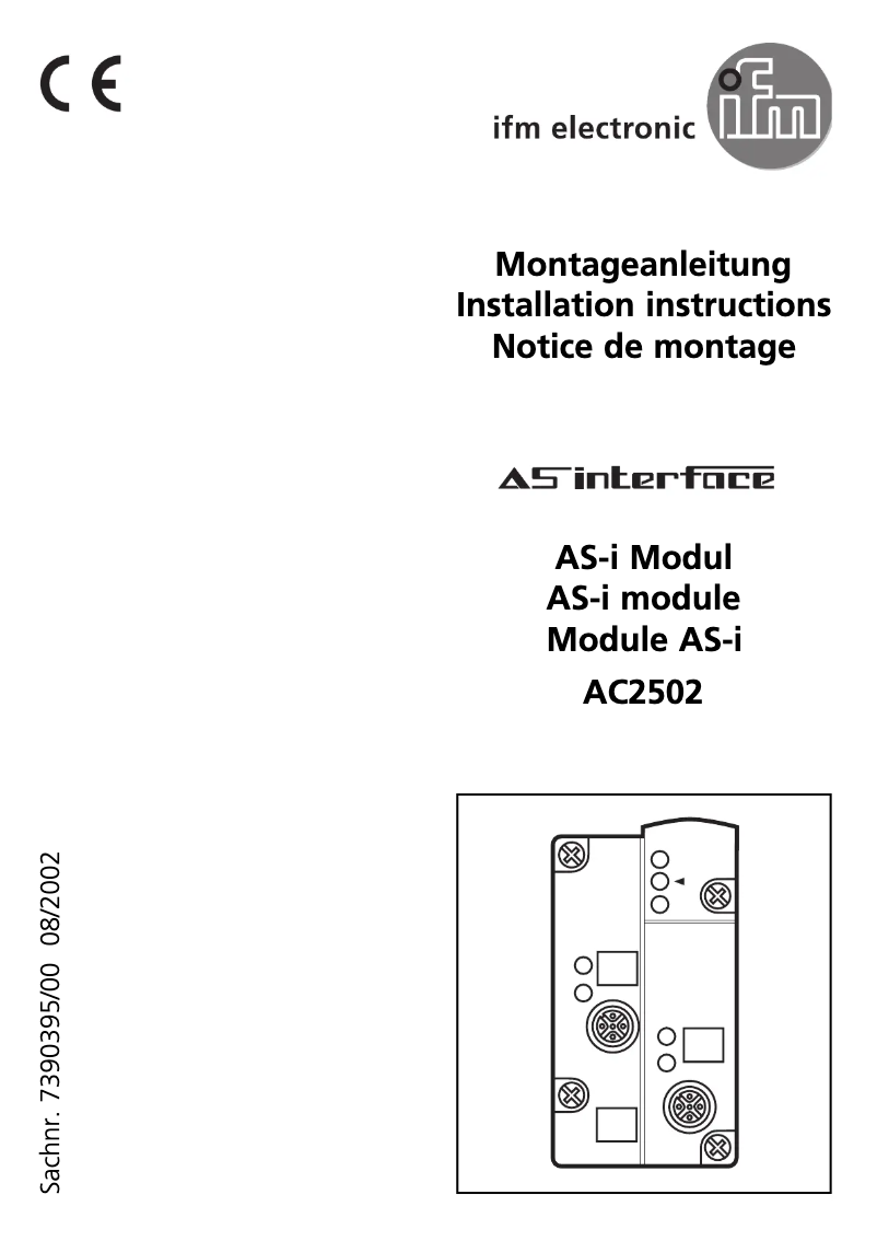 Image de la première page du manuel de l'appareil AC2502