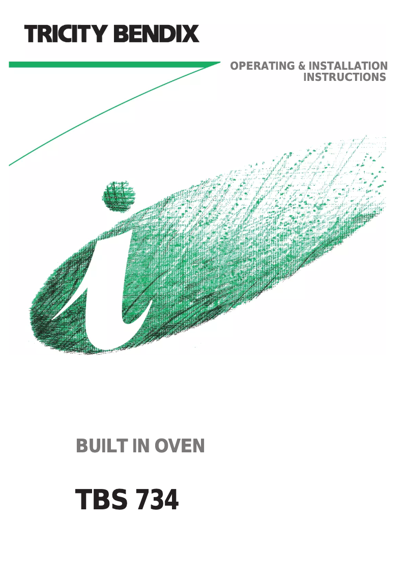 Page 1 de la notice Manuel utilisateur Tricity Bendix TBS734WH1