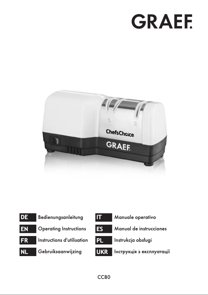 Page 1 de la notice Manuel utilisateur Graef CC 80