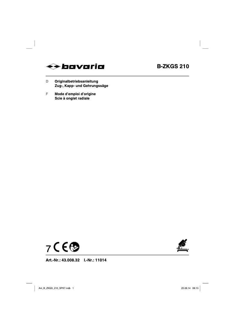 Página 1 del manual Manual de usuario Bavaria B-ZKGS 210