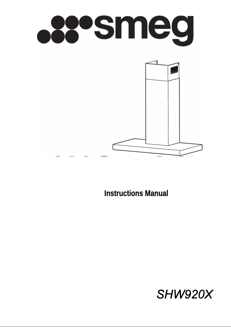 Image de la première page du manuel de l'appareil SHW920X