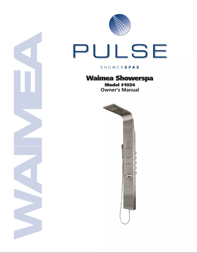 Page 1 de la notice Manuel utilisateur Pulse ShowerSpas 1034