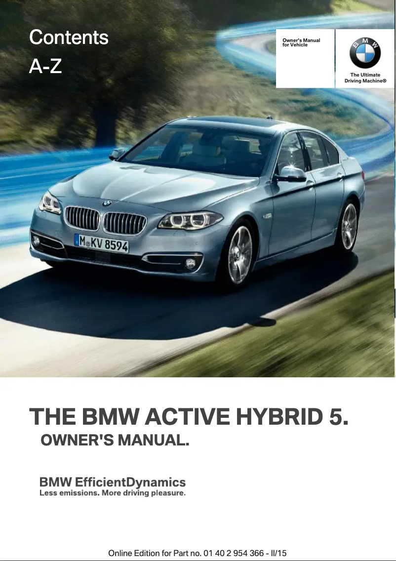 Image de la première page du manuel de l'appareil ActiveHybrid 5 (2016)