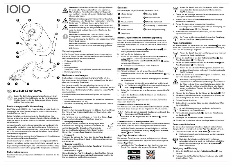 Image de la première page du manuel de l'appareil OC 500 YA
