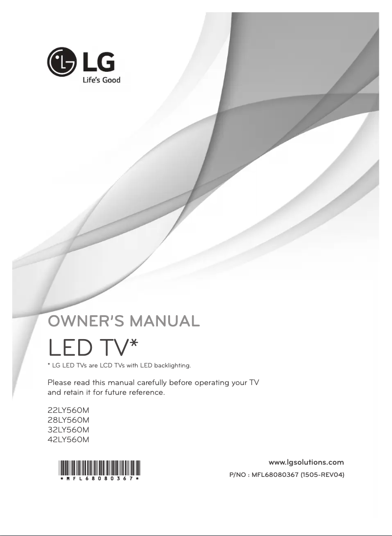 Page 1 of the manual User Manual LG 22LY560M