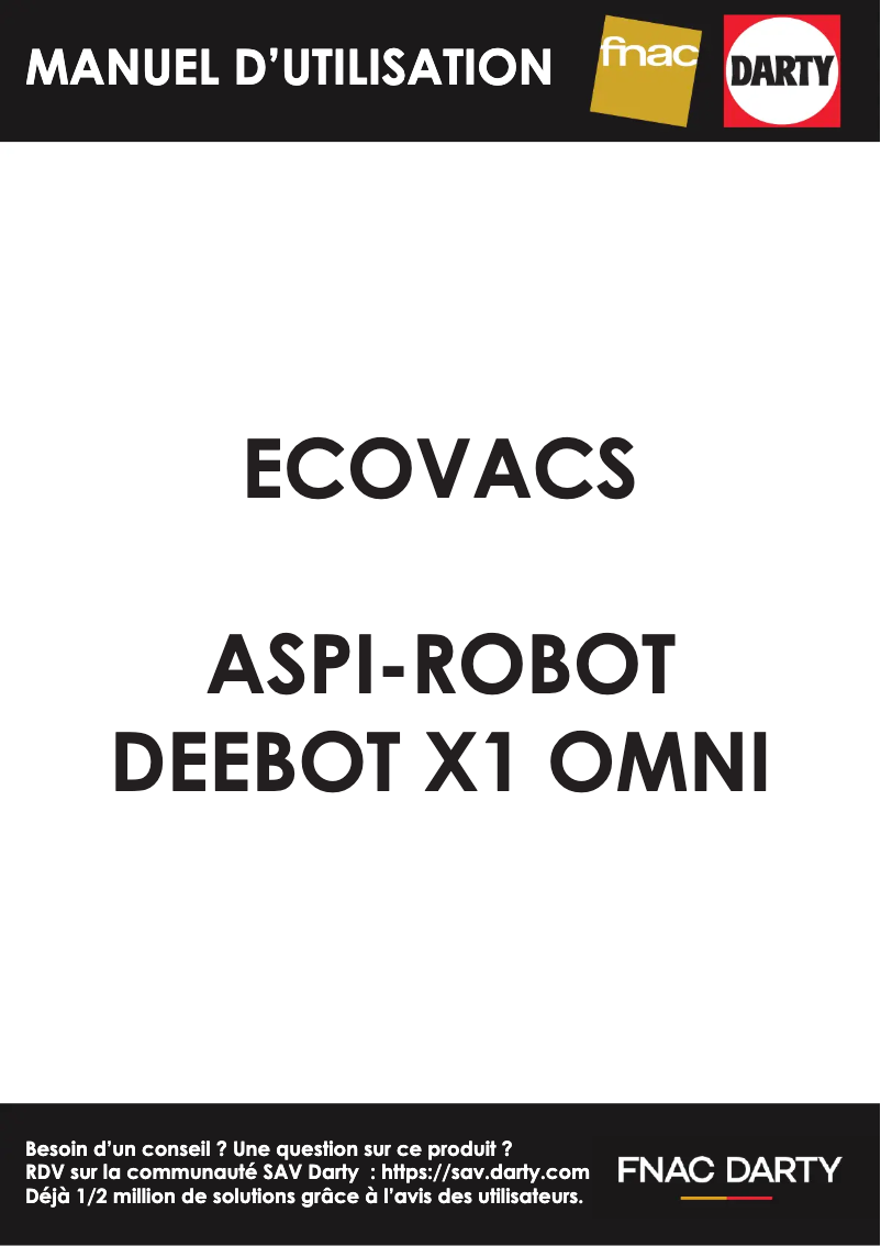 Page n°1 - Manuel utilisateur ECOVACS Deebot X1 Omni