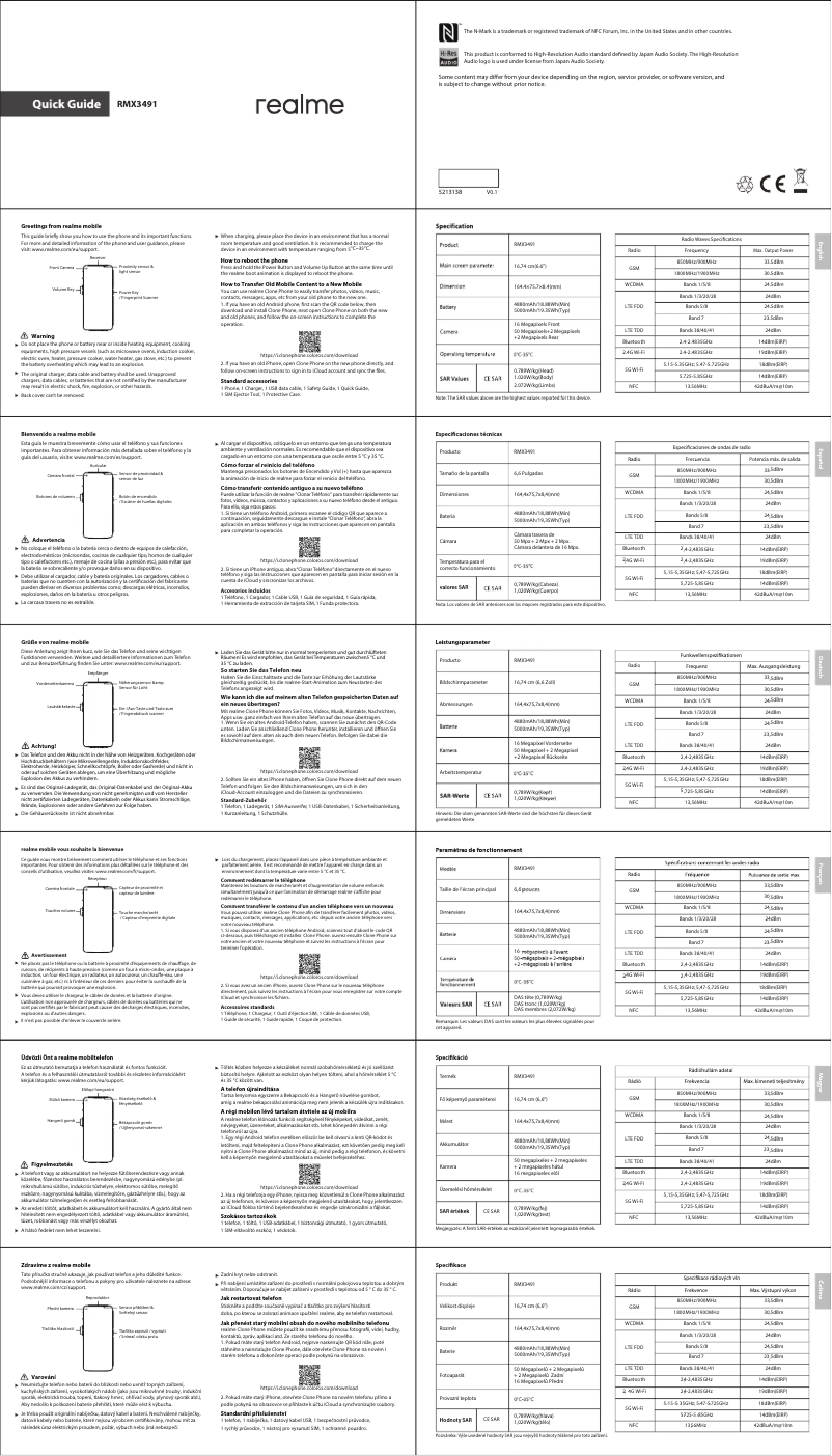Página 1 del manual Manual de usuario Realme 9i