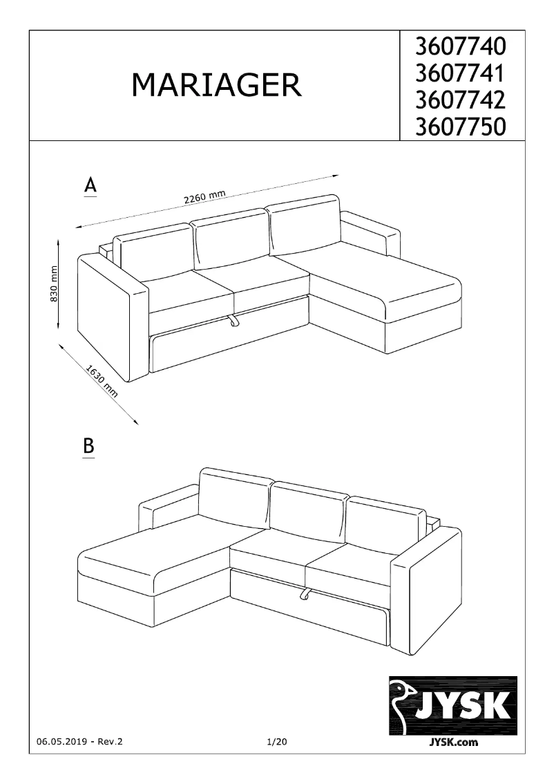 Image de la première page du manuel de l'appareil Mariager
