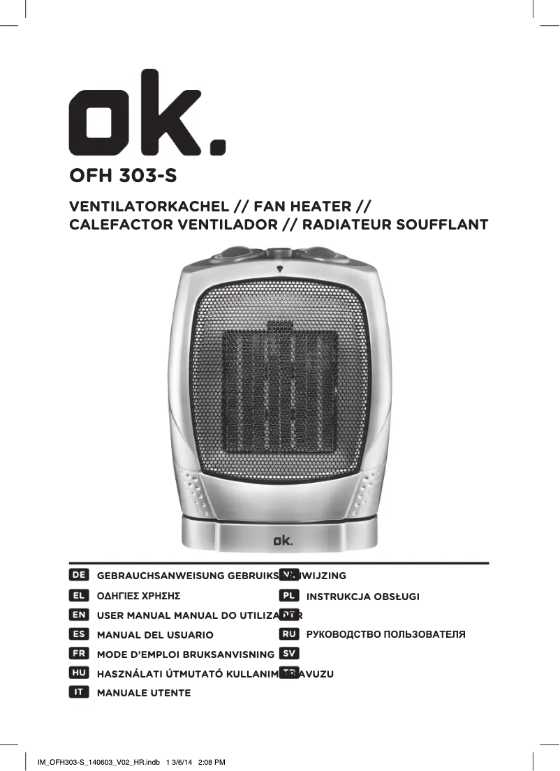 Página 1 del manual Manual de usuario OK OFH 303-S