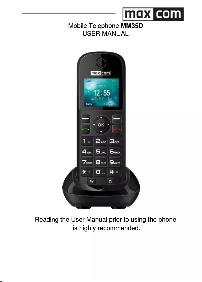 Image de la première page du manuel de l'appareil Comfort MM35D