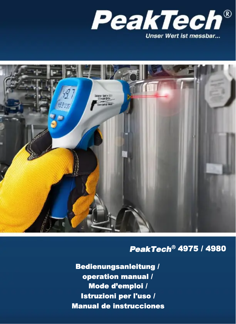 Page 1 de la notice Manuel utilisateur PeakTech 4975