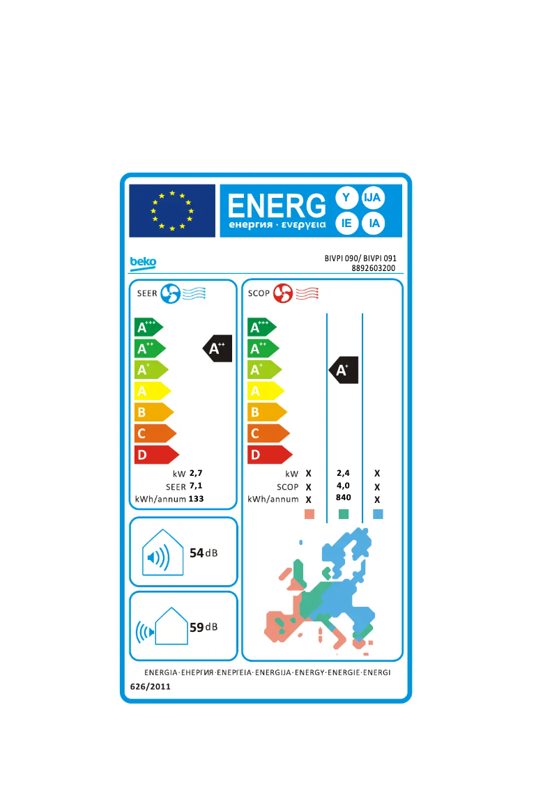 Image de la première page du manuel de l'appareil BIVPI 090