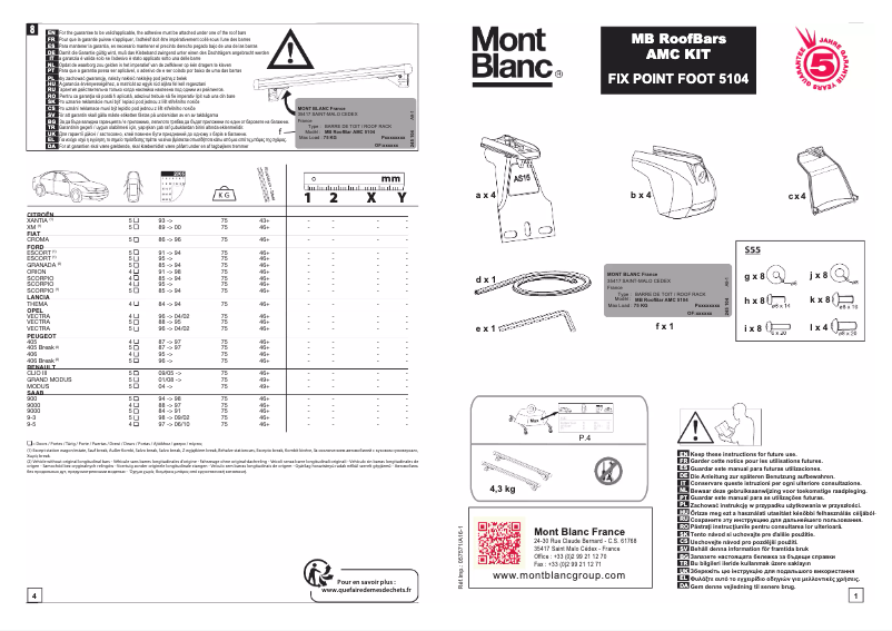 Página 1 del manual Manual de usuario Mont Blanc AMC 5104