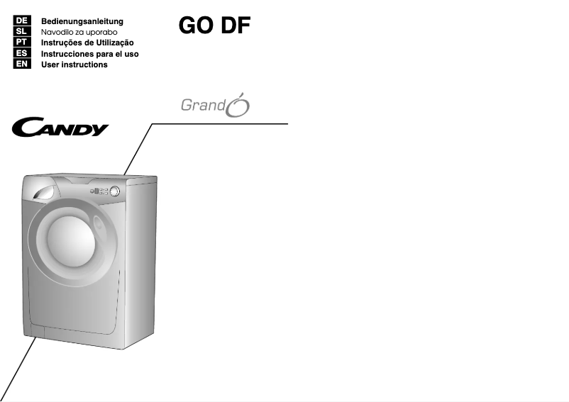 Page n°1 - Manuel utilisateur Candy GO 107DF/L1-S