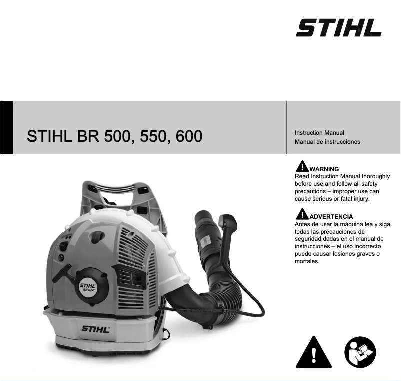 Page n°1 - Manuel utilisateur Stihl BR 550