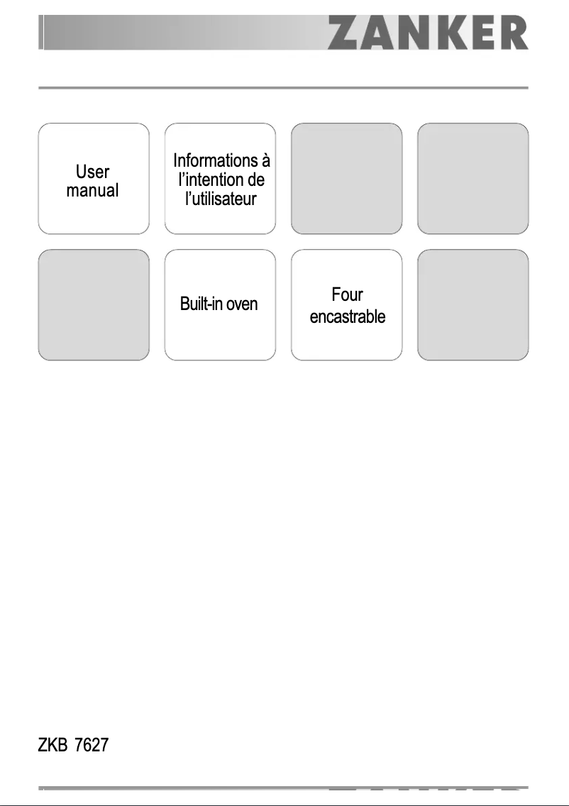 Image de la première page du manuel de l'appareil ZKB 7627