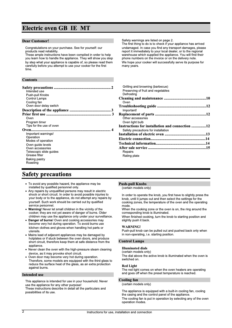 Image de la première page du manuel de l'appareil B 8980