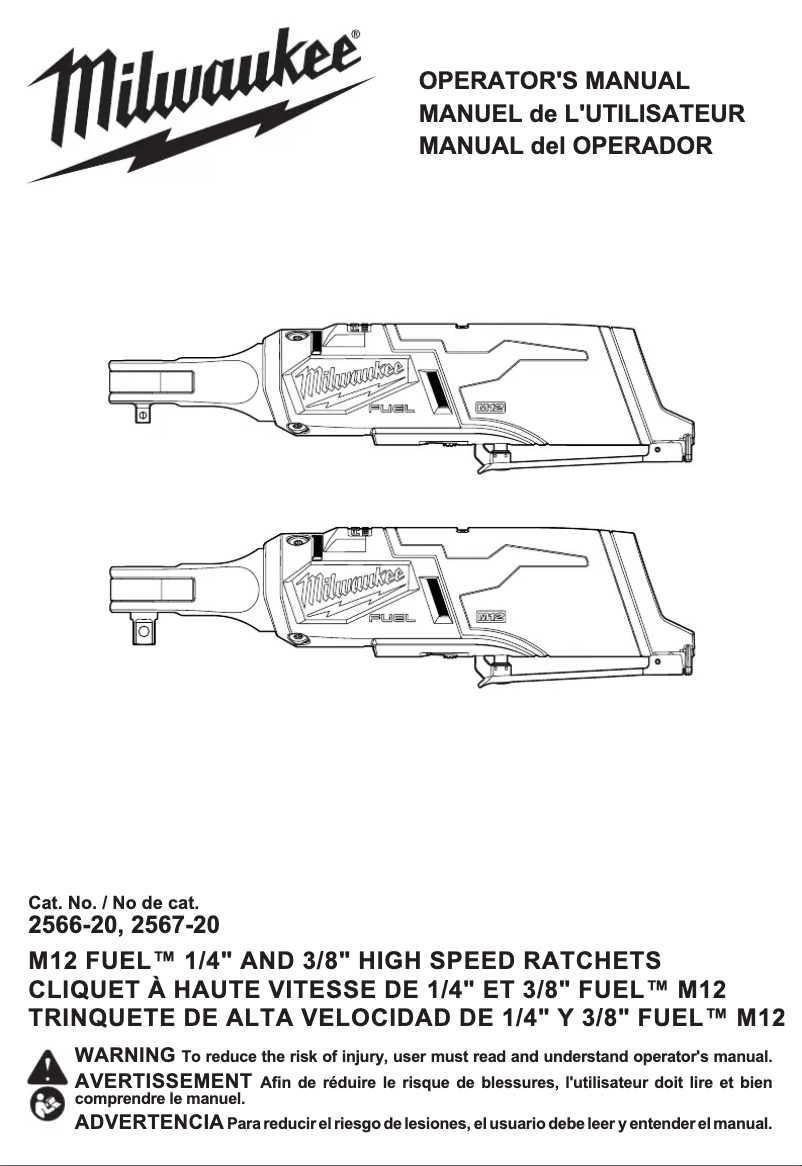 Image de la première page du manuel de l'appareil M12 FUEL 2567-22