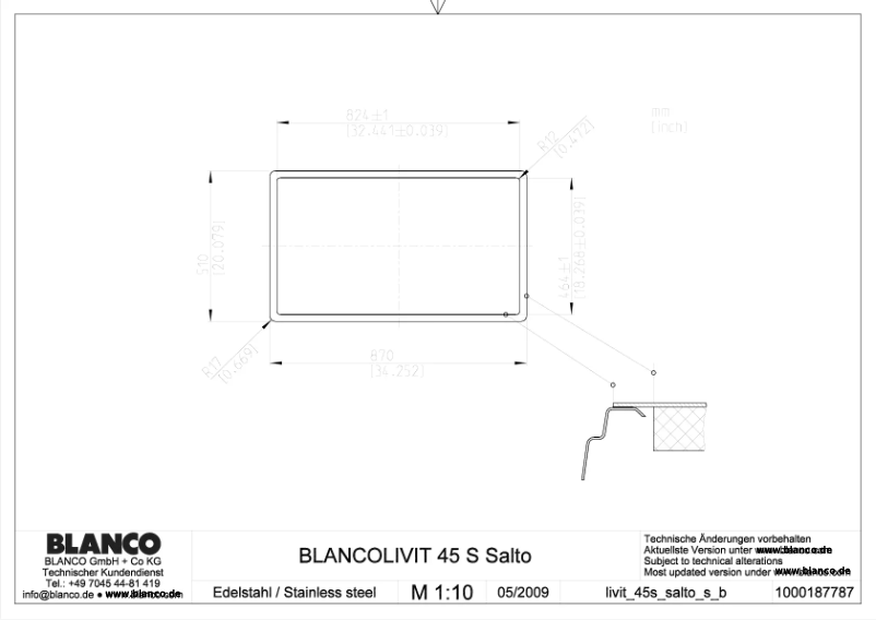 Page n°1 - Manuel utilisateur BLANCO LIVIT 45 S SALTO