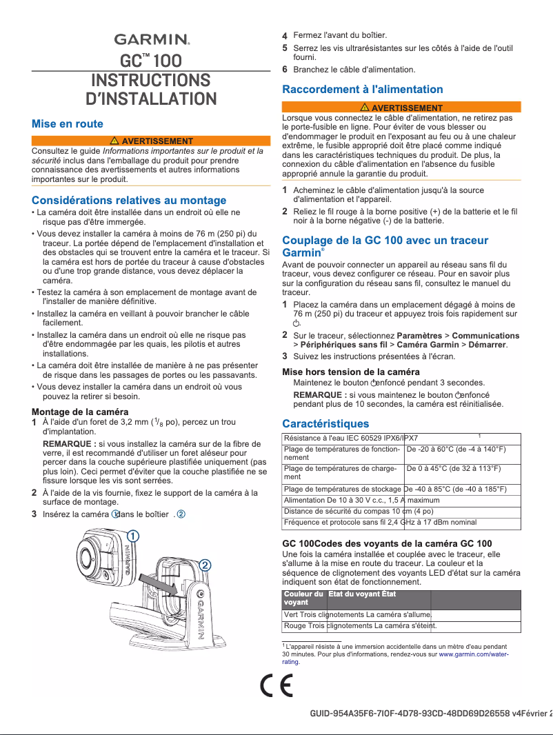 Image de la première page du manuel de l'appareil GC 100