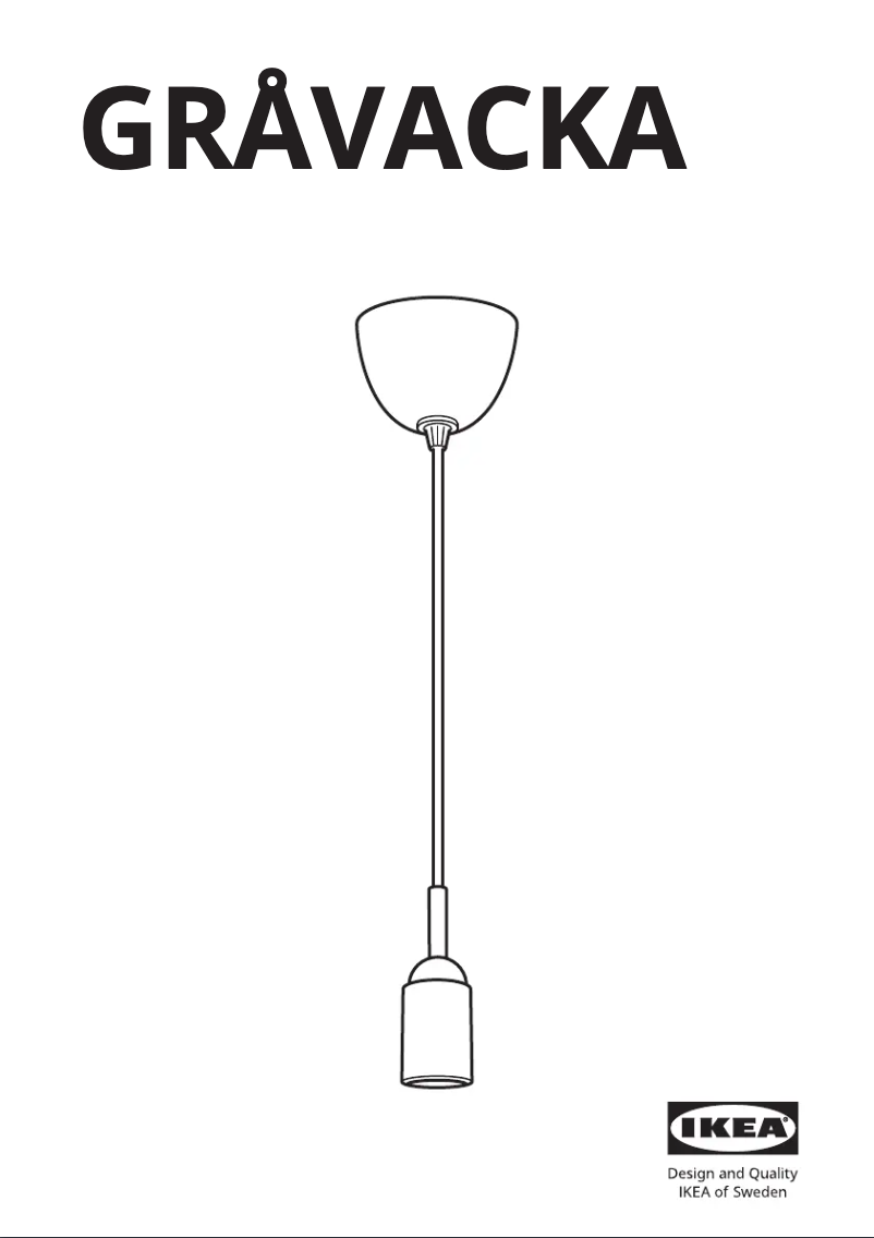 Image de la première page du manuel de l'appareil GRÅVACKA 105.049.29