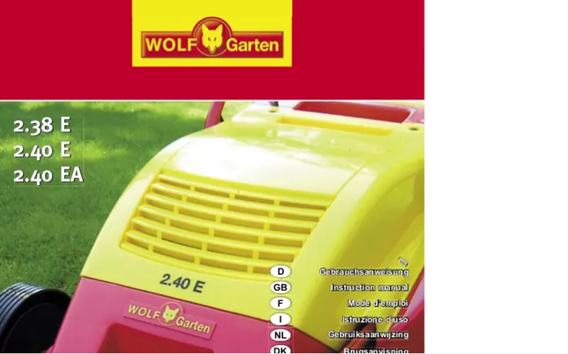 Page n°1 - Manuel utilisateur Wolf Garten 2.40 E