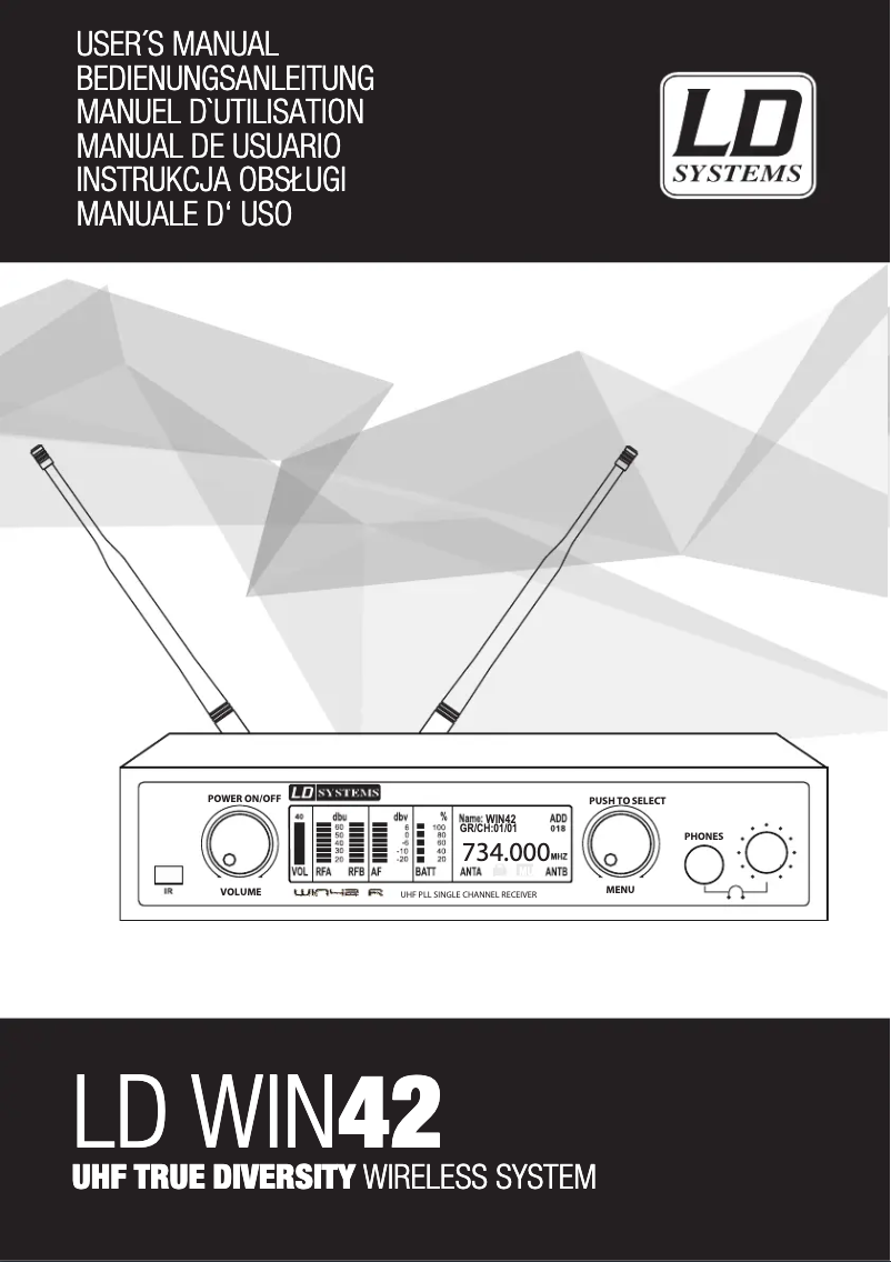 Page 1 de la notice Manuel utilisateur LD Systems WIN 42