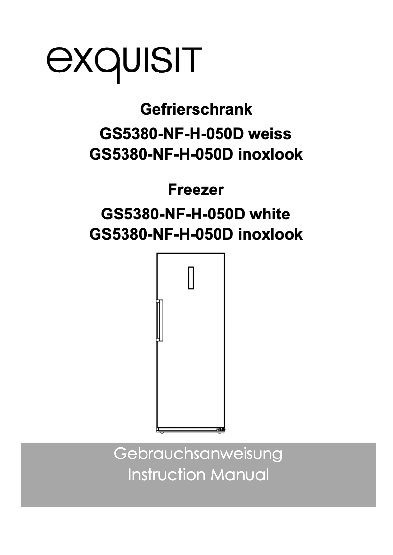 Image de la première page du manuel de l'appareil GS5380-NF-H-050D