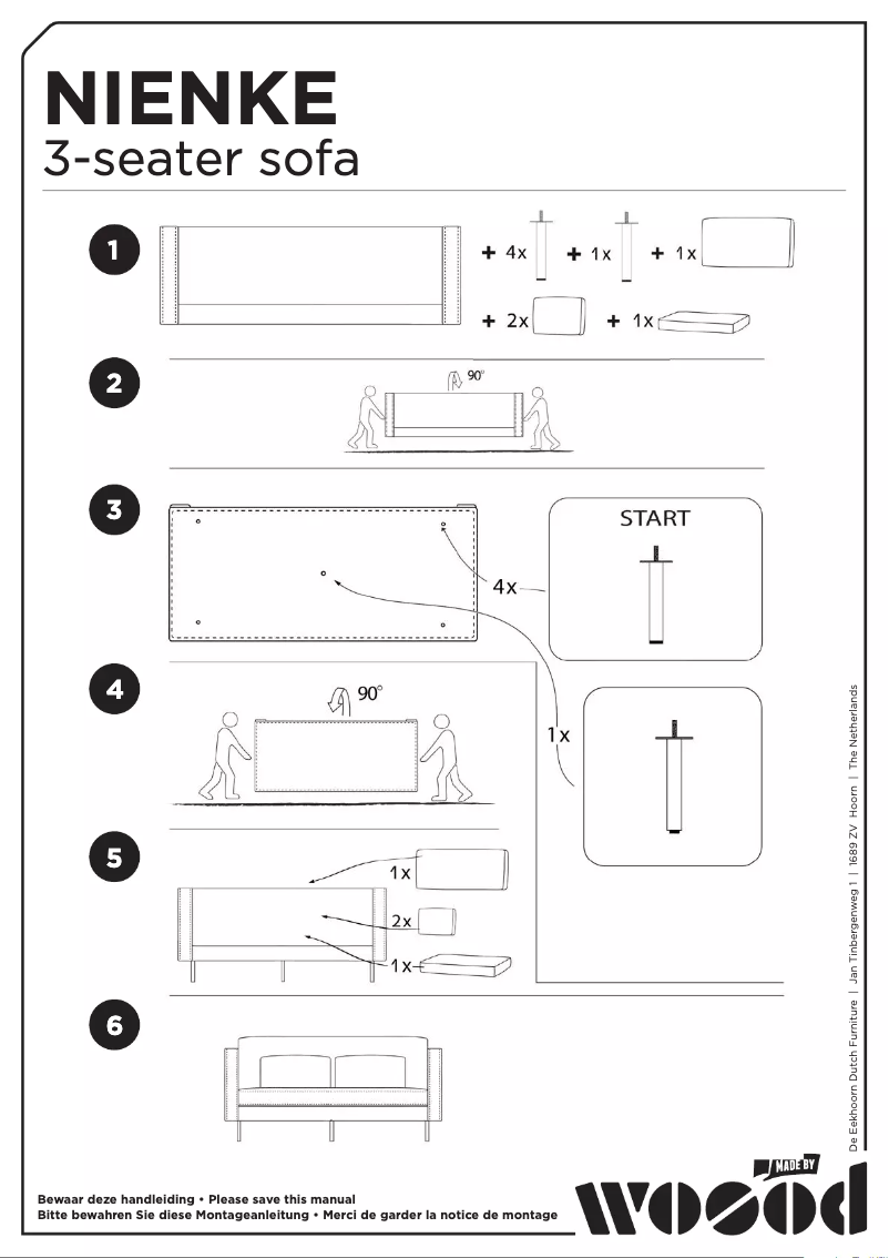 Page n°1 - Manuel utilisateur WOOOD Nienke