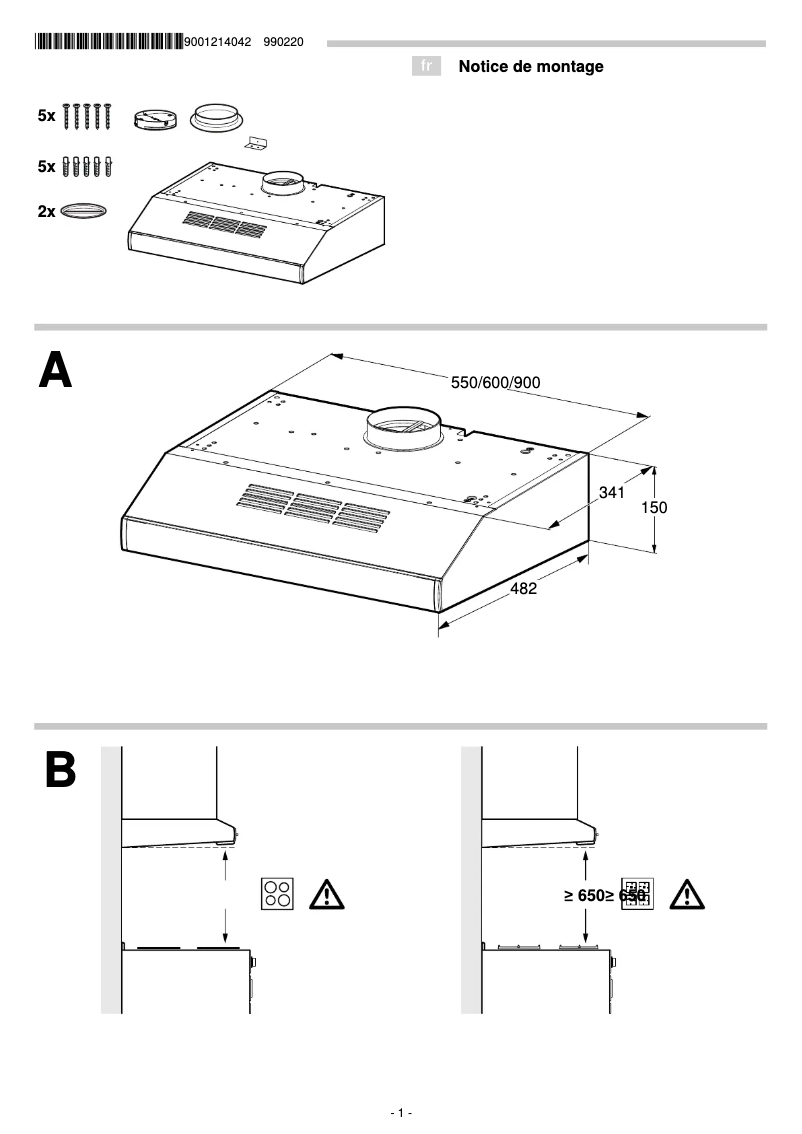 Imagen de la primera página del manual del dispositivo DUL63CC55