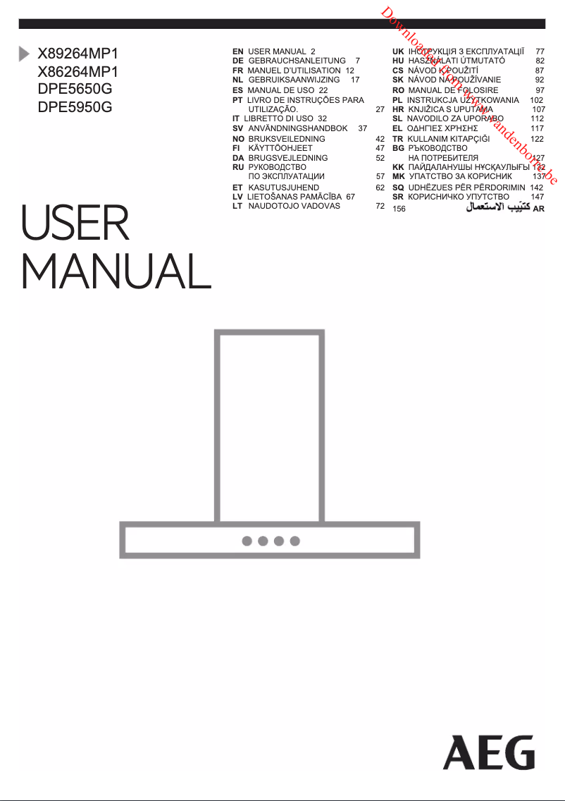 Page n°1 - Manuel utilisateur AEG DPE5950G