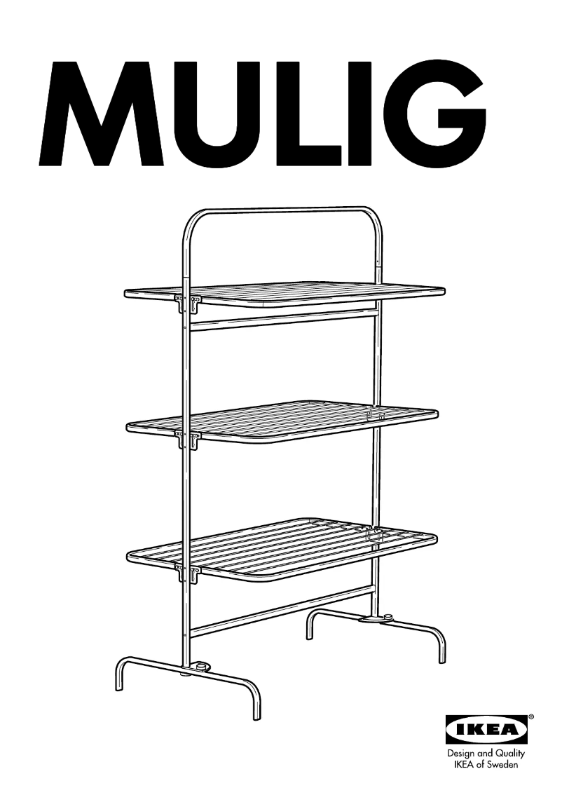 Page 1 de la notice Manuel utilisateur Ikea MULIG 202.196.58